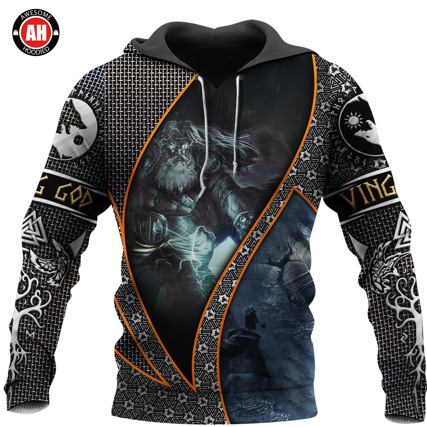 Awesome Hoodie 3D All Over Print Viking God - Hoodie, T-Shirt, Zip Hoodies, Sweatshirt ND398
