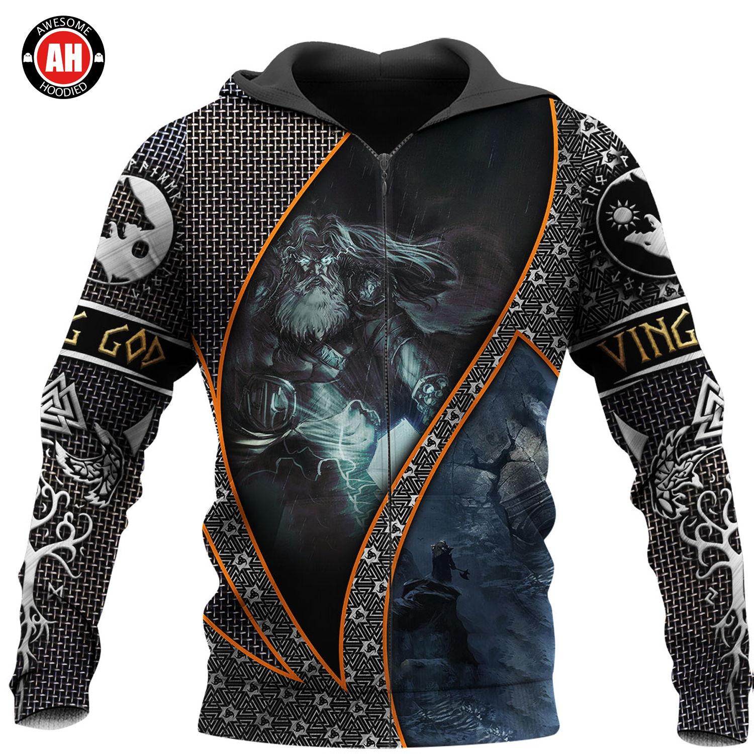 Awesome Hoodie 3D All Over Print Viking God - Hoodie, T-Shirt, Zip Hoodies, Sweatshirt ND398