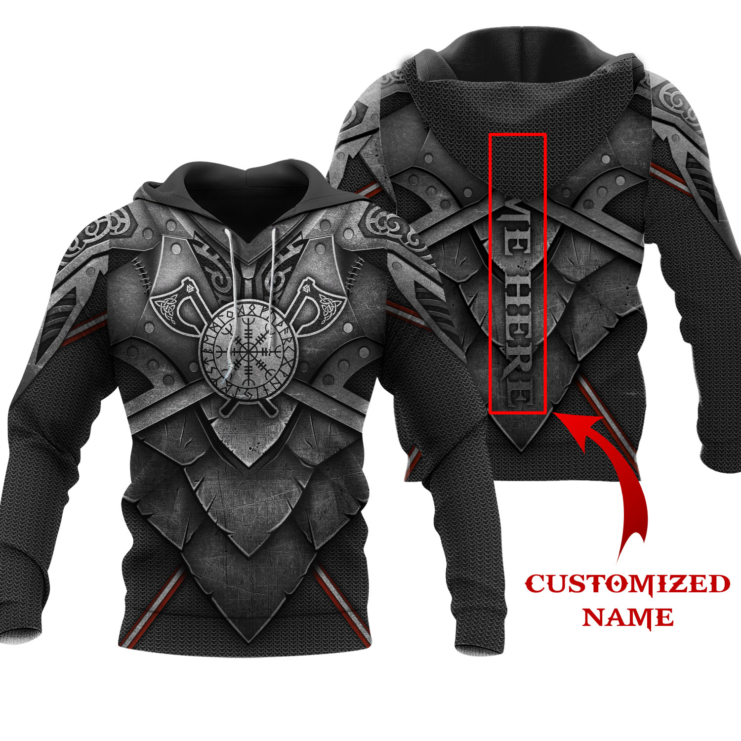 Awesome Hoodie 3D All Over Print Viking Valknut Symbol - Hoodie, T-Shirt, Zip Hoodies, Sweatshirt ND402
