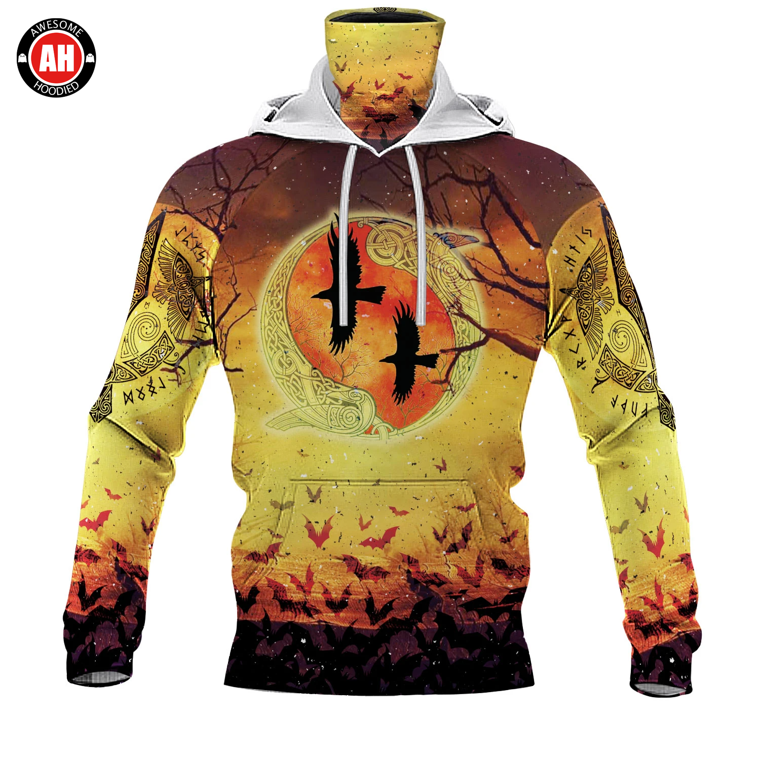 Awesome Hoodie 3D All Over Print Viking Halloween - Hoodie & Zip Hoodies With Gaiter ND405
