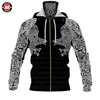 Awesome Hoodie 3D All Over Print Viking Raven - Hoodie &amp; Zip Hoodies With Gaiter ND411