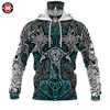 Awesome Hoodie 3D All Over Print Viking Raven - Hoodie &amp; Zip Hoodies With Gaiter ND412