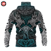 Awesome Hoodie 3D All Over Print Viking Raven - Hoodie &amp; Zip Hoodies With Gaiter ND412