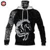 Awesome Hoodie 3D All Over Print Viking Horse - Hoodie &amp; Zip Hoodies With Gaiter ND413