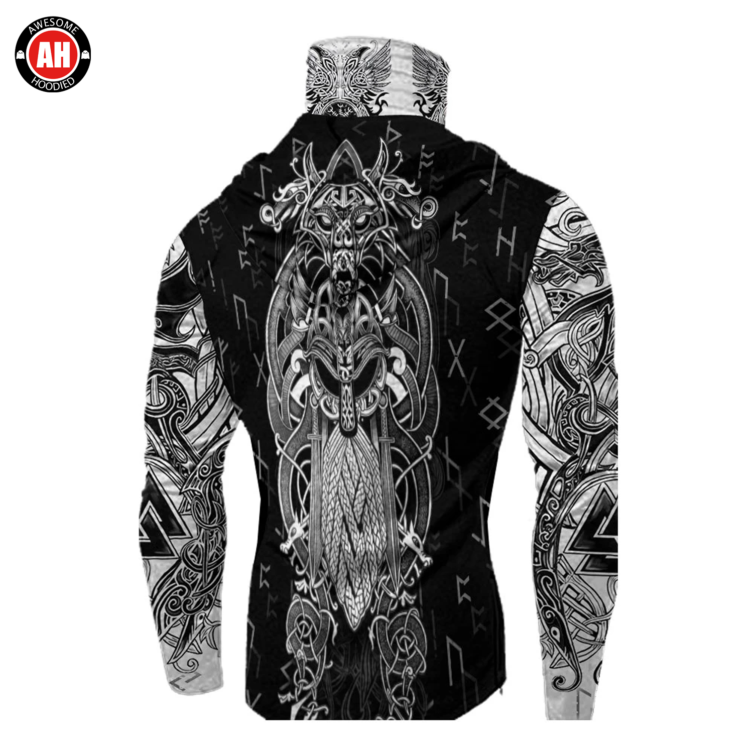 Awesome Hoodie 3D All Over Print Viking Odin - Hoodie & Zip Hoodies With Gaiter ND414