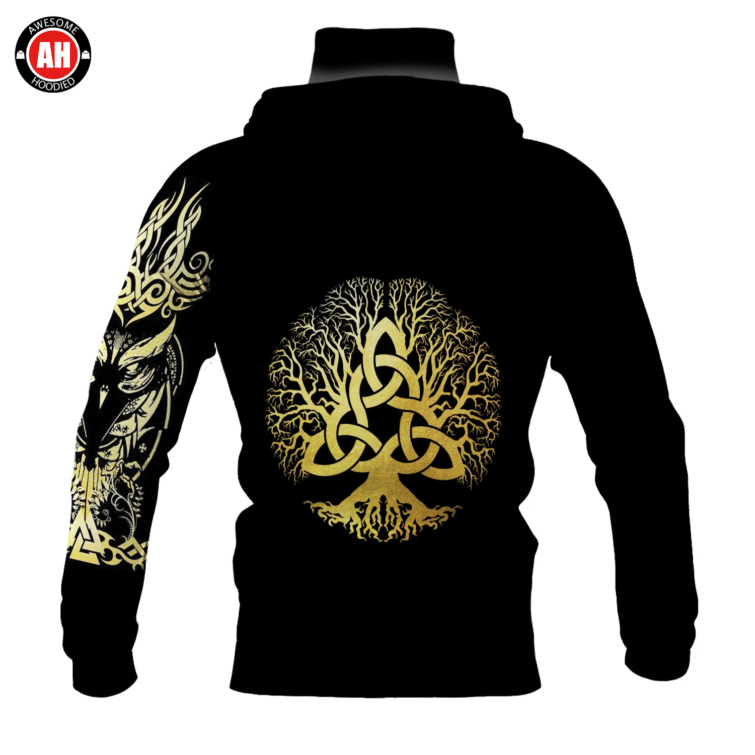 Awesome Hoodie 3D All Over Print Vikings - Hoodie & Zip Hoodies With Gaiter ND416