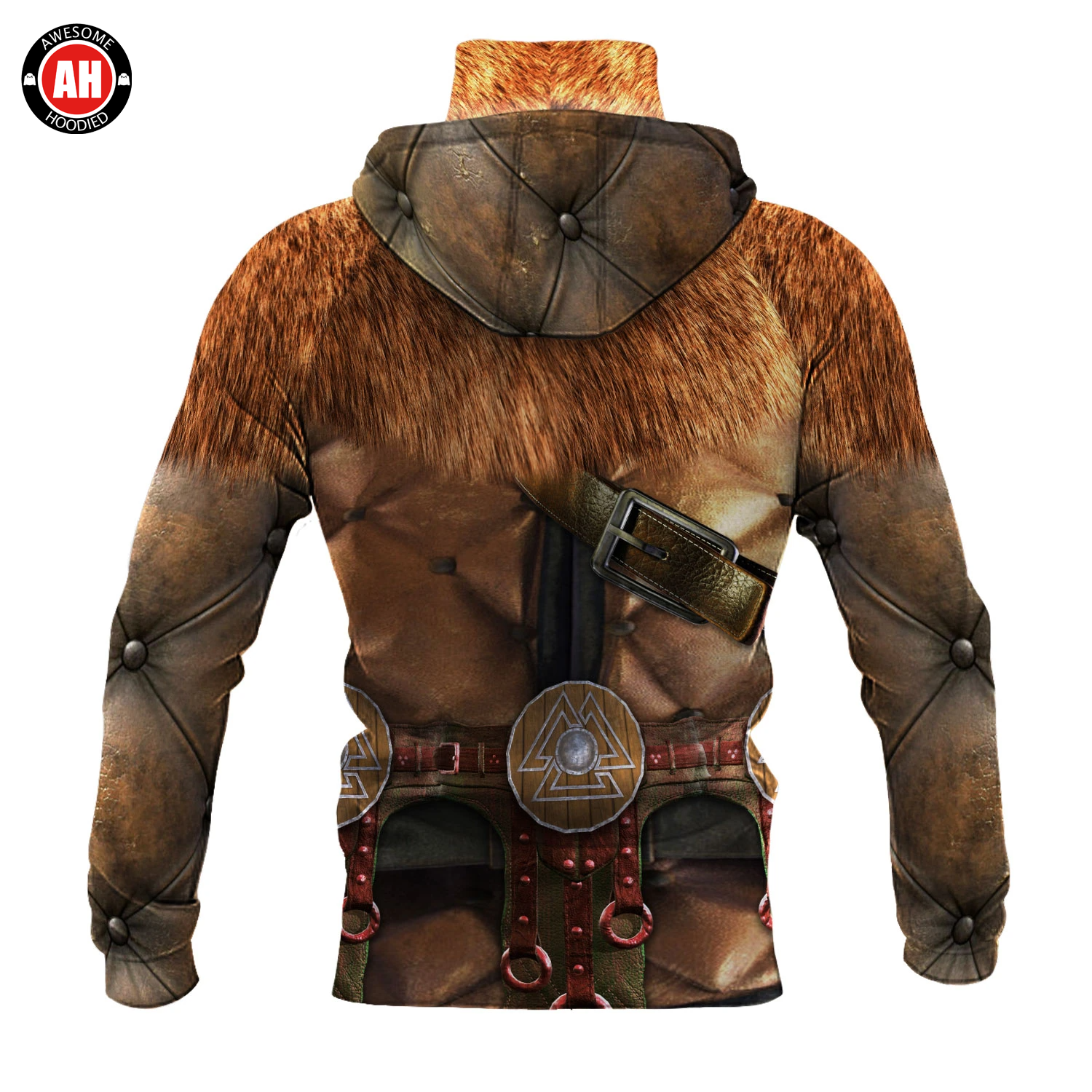 Awesome Hoodie 3D All Over Print Viking Armor - Hoodie & Zip Hoodies With Gaiter ND419