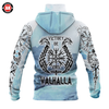 Awesome Hoodie 3D All Over Print Viking Skull Raven - Hoodie &amp; Zip Hoodies With Gaiter ND424