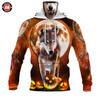 Awesome Hoodie 3D All Over Print Halloween Wolf - Hoodie &amp; Zip Hoodies With Gaiter ND427