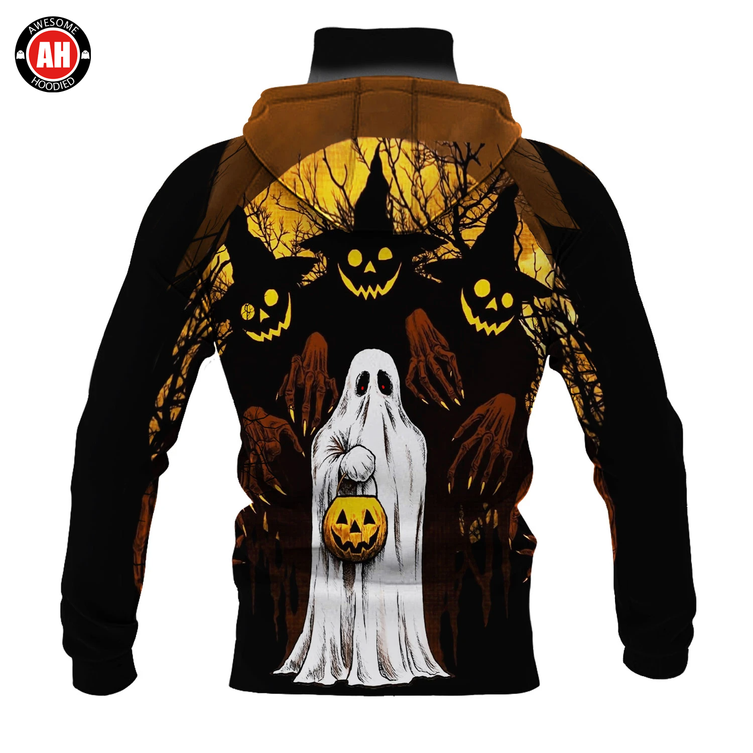 Awesome Hoodie 3D All Over Print Halloween Ghost - Hoodie & Zip Hoodies With Gaiter ND429