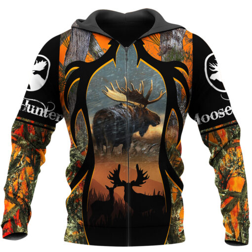 Awesome Hoodie 3D All Over Print Moose Hunter - Hoodie, T-Shirt, Zip Hoodies, Sweatshirt ND481