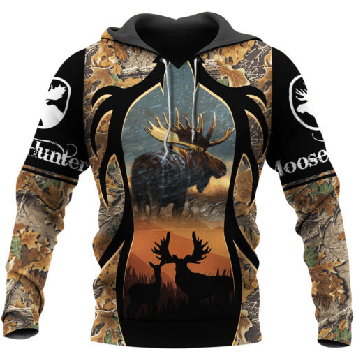 Awesome Hoodie 3D All Over Print Moose Hunter - Hoodie, T-Shirt, Zip Hoodies, Sweatshirt ND483