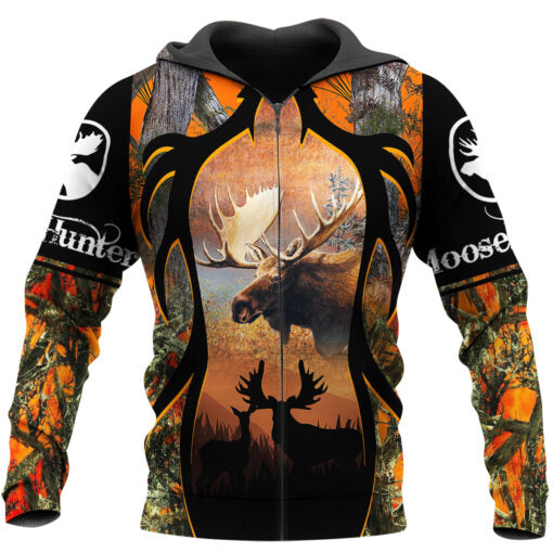 Awesome Hoodie 3D All Over Print Moose Hunter - Hoodie, T-Shirt, Zip Hoodies, Sweatshirt ND484