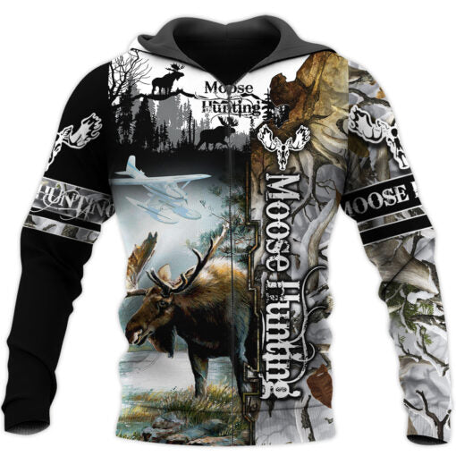 Awesome Hoodie 3D All Over Print Moose Hunter - Hoodie, T-Shirt, Zip Hoodies, Sweatshirt ND485