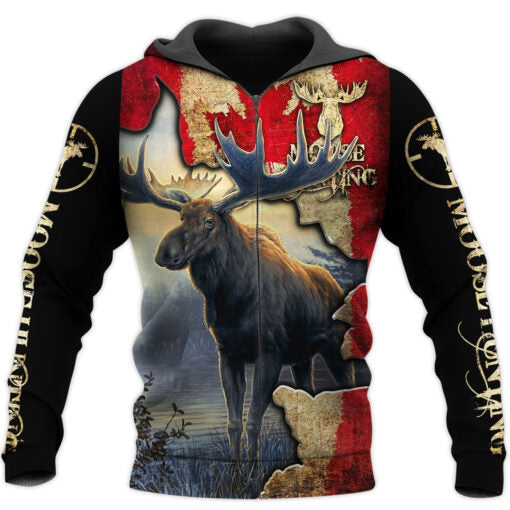 Awesome Hoodie 3D All Over Print Moose Hunter - Hoodie, T-Shirt, Zip Hoodies, Sweatshirt ND486