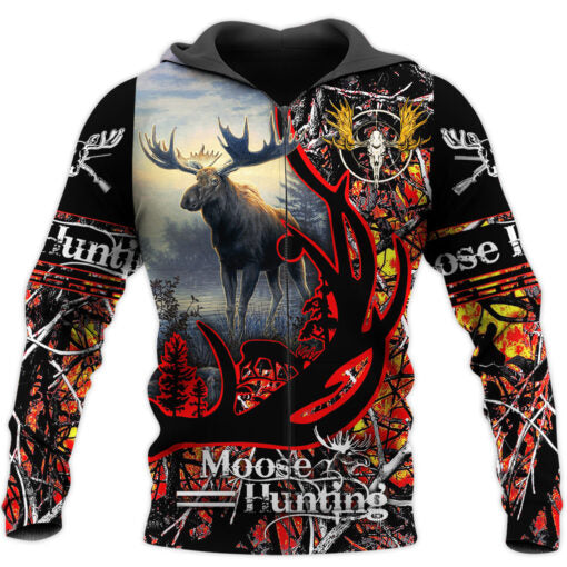Awesome Hoodie 3D All Over Print Moose Hunter - Hoodie, T-Shirt, Zip Hoodies, Sweatshirt ND487