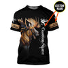 Awesome Hoodie 3D All Over Print Moose Hunter Custom Name - Hoodie, T-Shirt, Zip Hoodies, Sweatshirt ND488