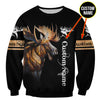 Awesome Hoodie 3D All Over Print Moose Hunter Custom Name - Hoodie, T-Shirt, Zip Hoodies, Sweatshirt ND488