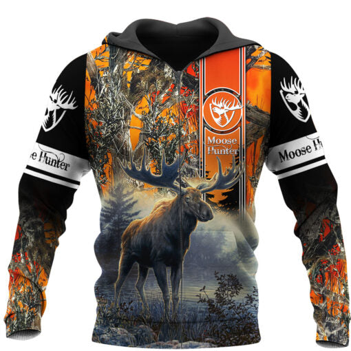 Awesome Hoodie 3D All Over Print Moose Hunter - Hoodie, T-Shirt, Zip Hoodies, Sweatshirt ND489