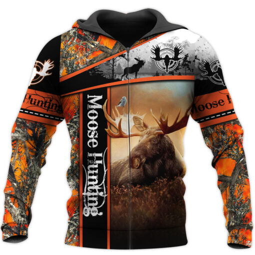 Awesome Hoodie 3D All Over Print Love Moose - Hoodie, T-Shirt, Zip Hoodies, Sweatshirt ND491