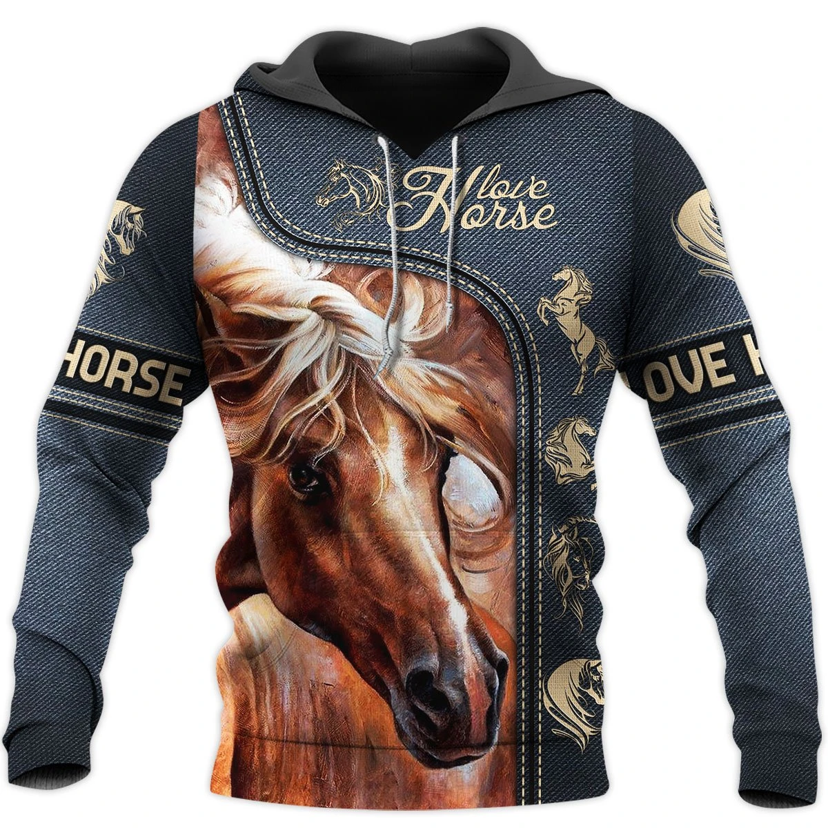 Awesome Hoodie 3D All Over Print Love Horse - Hoodie, T-Shirt, Zip Hoodies, Sweatshirt ND492