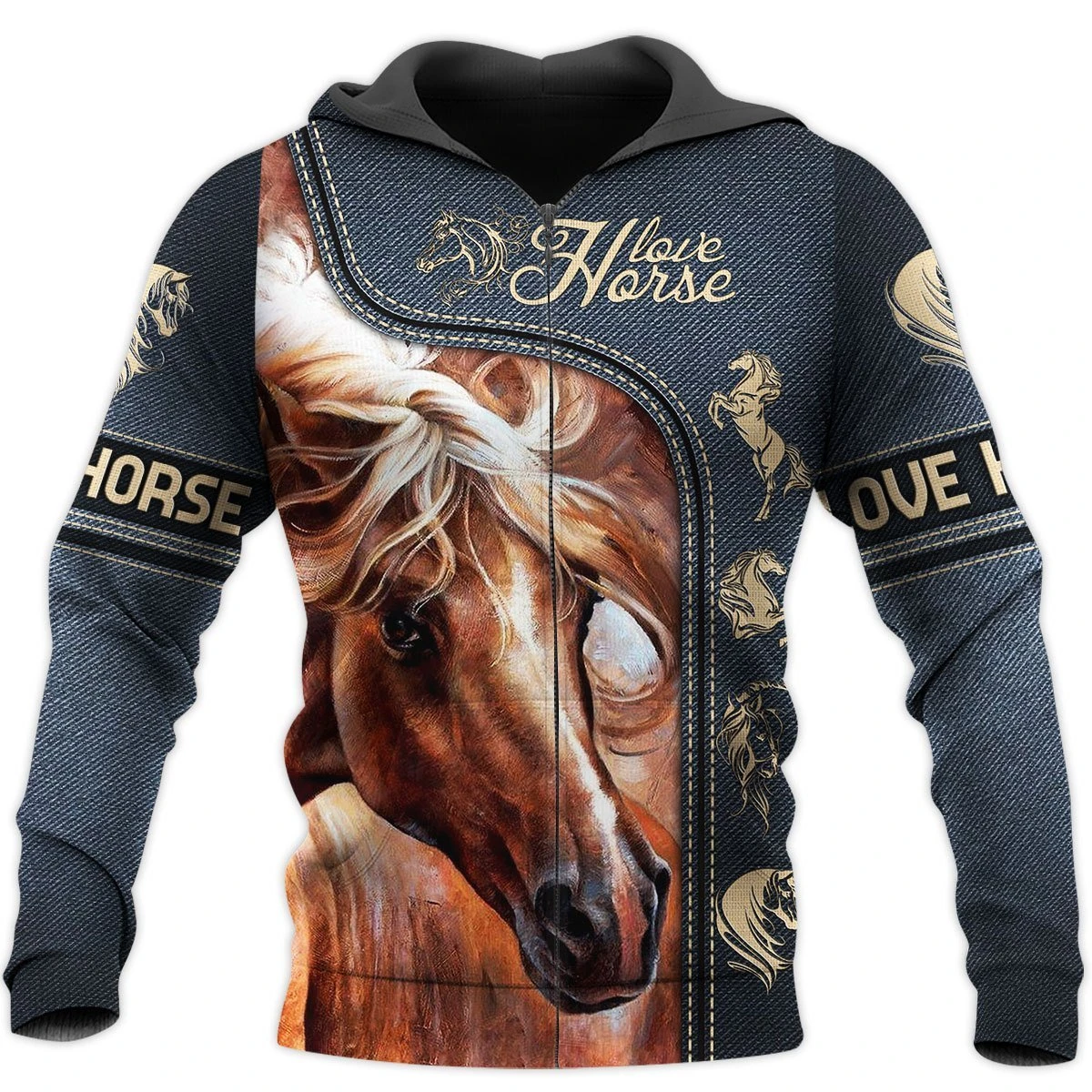 Awesome Hoodie 3D All Over Print Love Horse - Hoodie, T-Shirt, Zip Hoodies, Sweatshirt ND492
