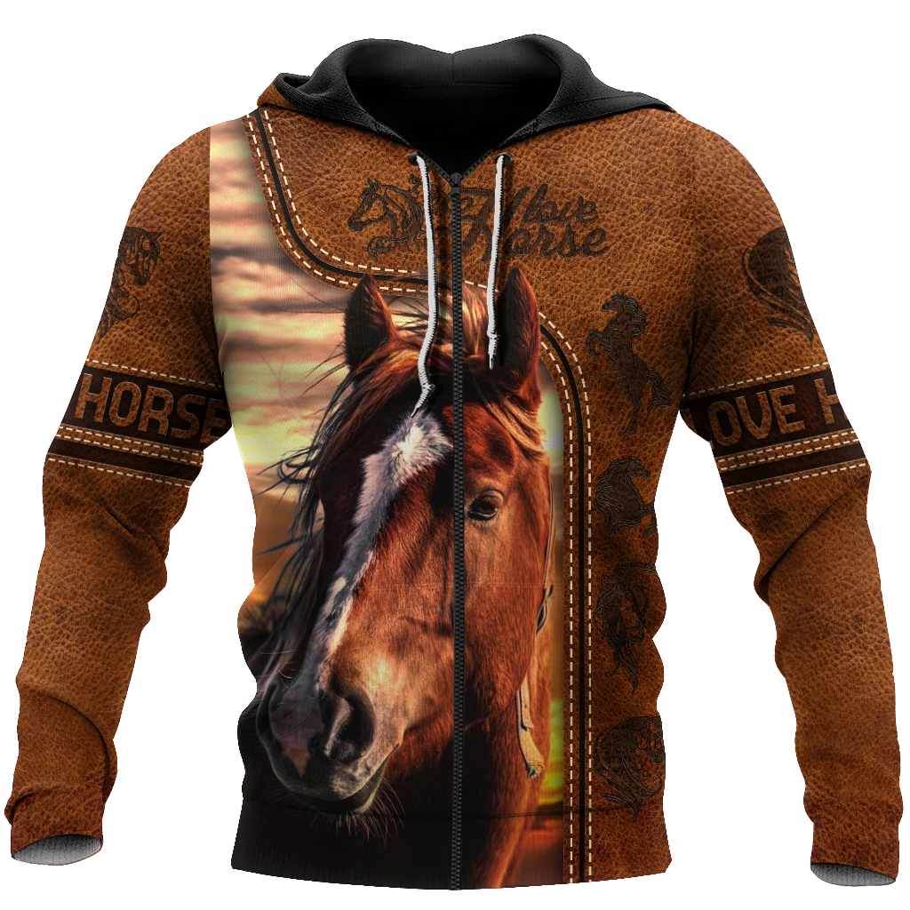 Awesome Hoodie 3D All Over Print Love Horse - Hoodie, T-Shirt, Zip Hoodies, Sweatshirt ND493