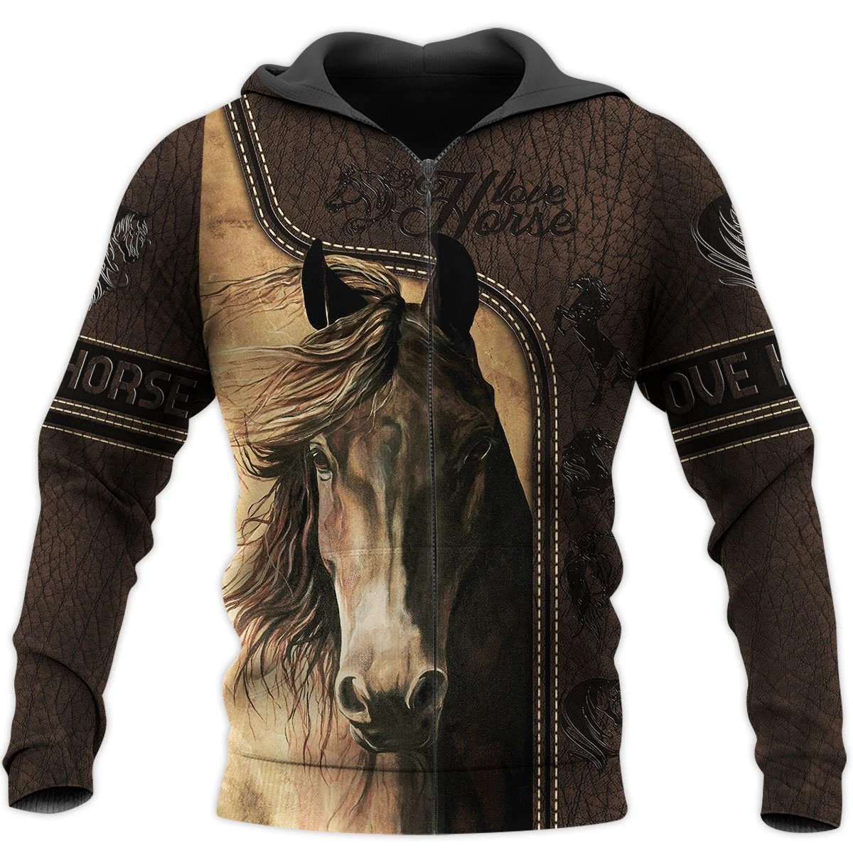 Awesome Hoodie 3D All Over Print Love Horse - Hoodie, T-Shirt, Zip Hoodies, Sweatshirt ND496