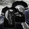 Awesome Hoodie 3D All Over Print Wolf in Moon - Hoodie, T-Shirt, Zip Hoodies, Sweatshirt ND501