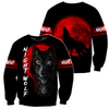 Awesome Hoodie 3D All Over Print Wolf in Blood Moon - Hoodie, T-Shirt, Zip Hoodies, Sweatshirt ND502