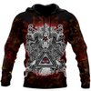 Awesome Hoodie 3D All Over Print Gothic Coat of Arms With Skull And Angels - Hoodie, T-Shirt, Zip Hoodies, Sweatshirt ND509
