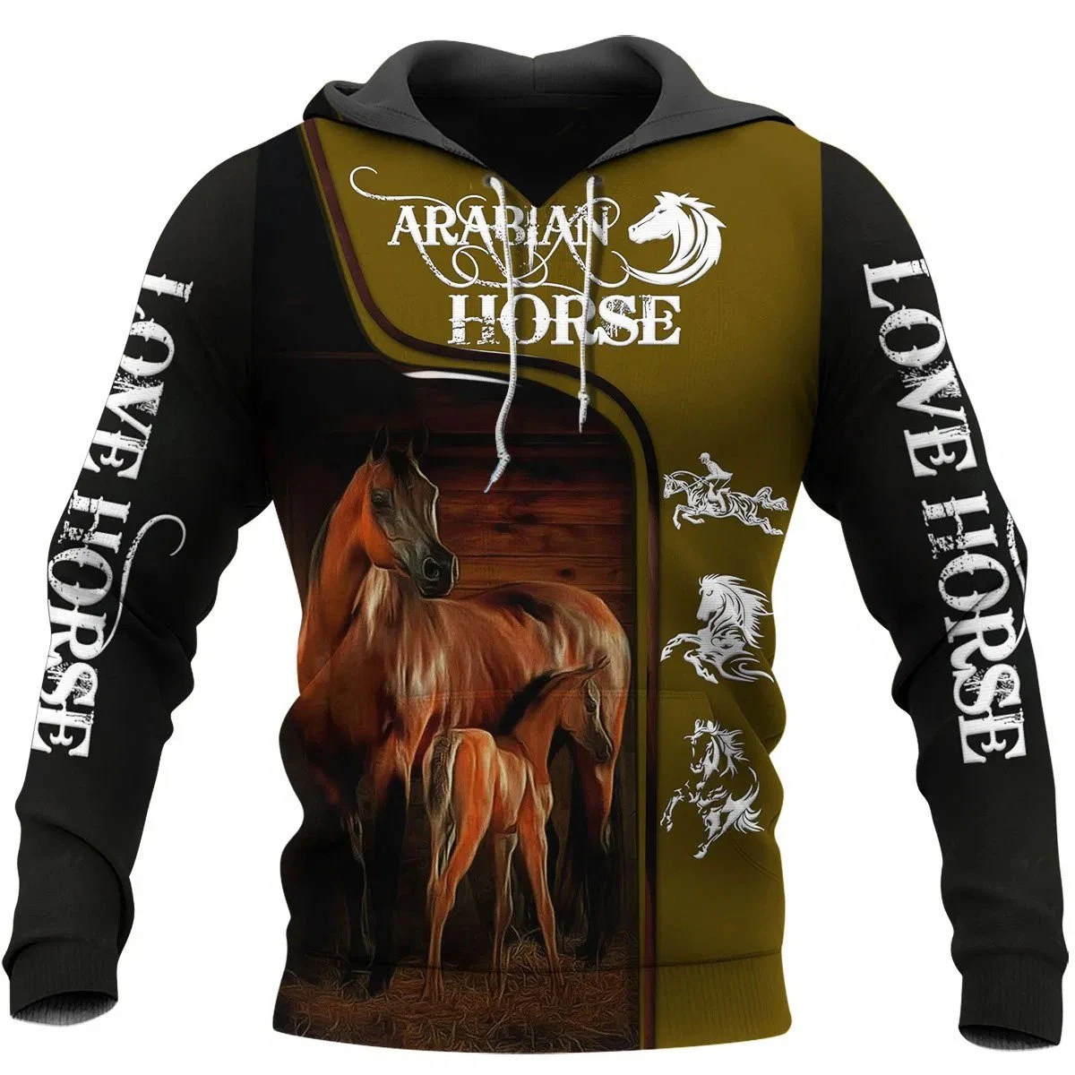 Awesome Hoodie 3D All Over Print Love Horse - Hoodie, T-Shirt, Zip Hoodies, Sweatshirt ND517