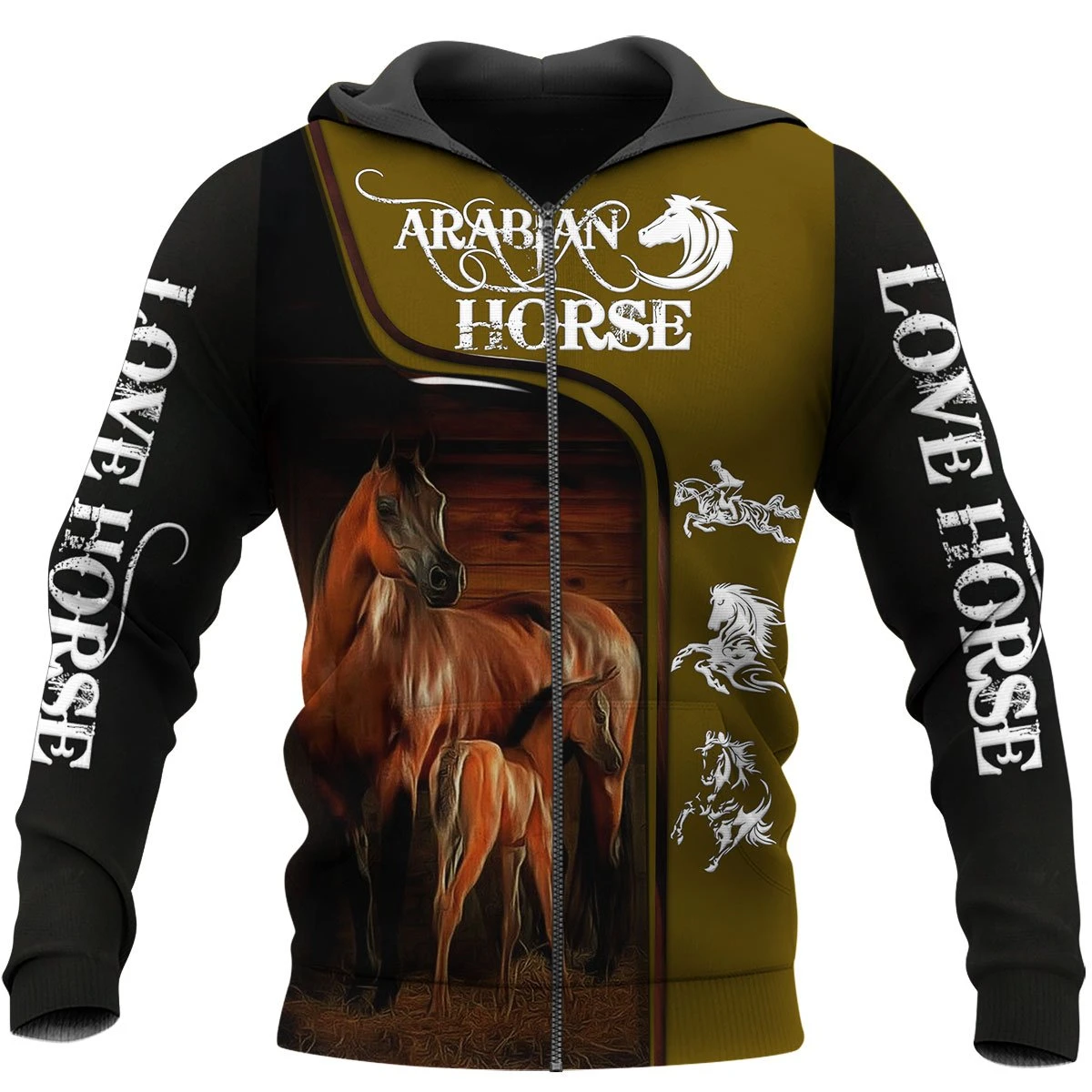 Awesome Hoodie 3D All Over Print Love Horse - Hoodie, T-Shirt, Zip Hoodies, Sweatshirt ND517