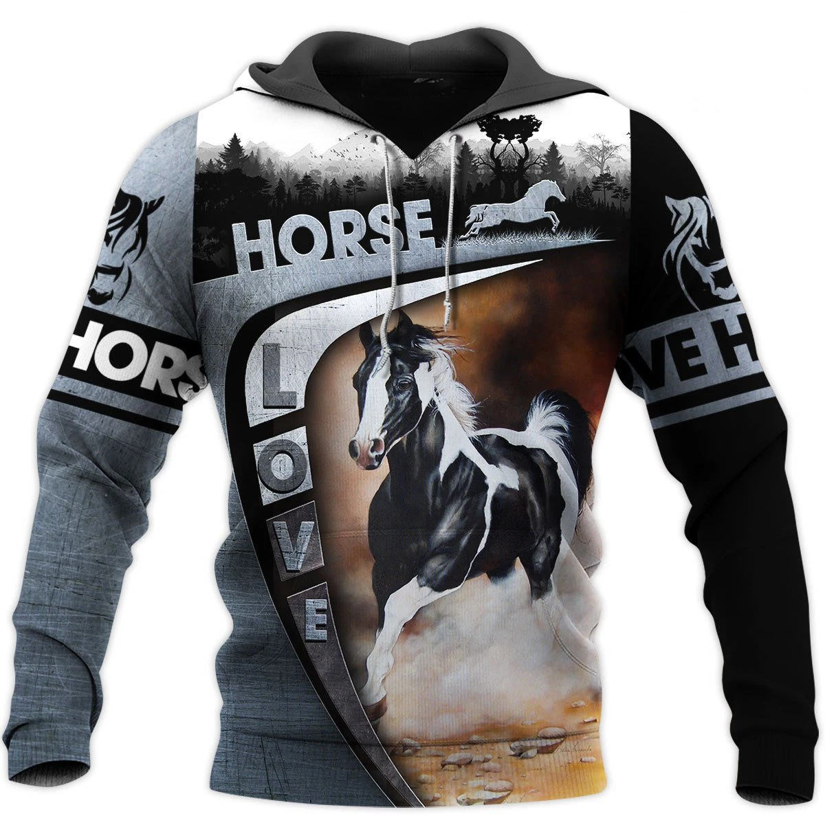 Awesome Hoodie 3D All Over Print Love Horse - Hoodie, T-Shirt, Zip Hoodies, Sweatshirt ND526