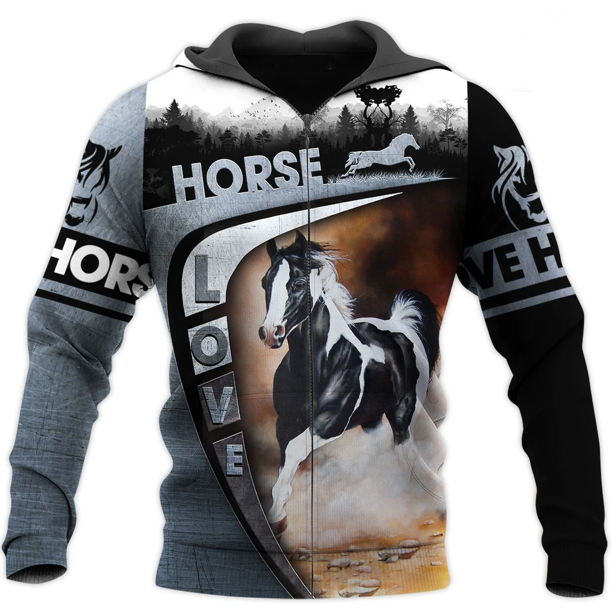 Awesome Hoodie 3D All Over Print Love Horse - Hoodie, T-Shirt, Zip Hoodies, Sweatshirt ND526