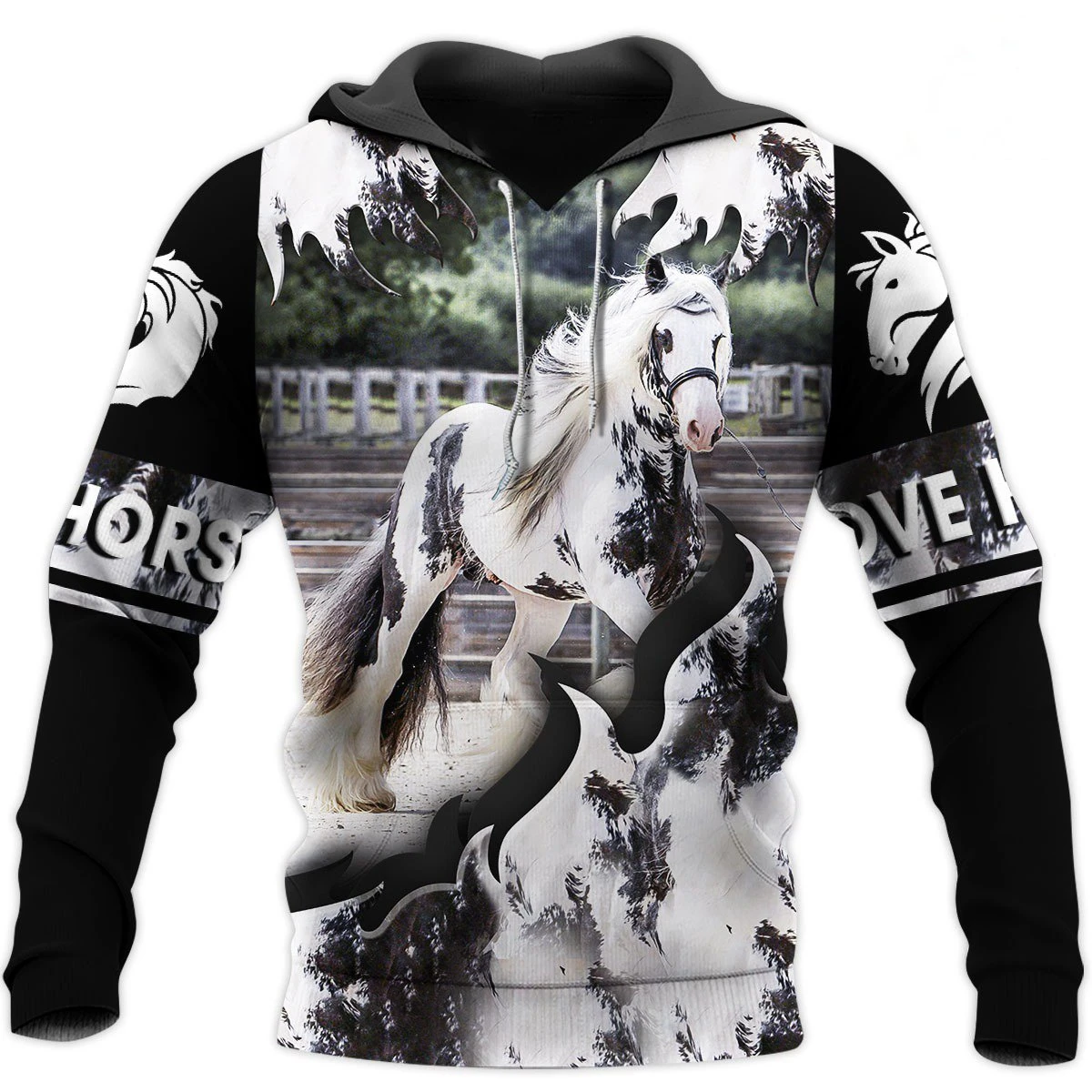 Awesome Hoodie 3D All Over Print Love Gypsy Horse - Hoodie, T-Shirt, Zip Hoodies, Sweatshirt ND529