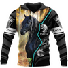 Awesome Hoodie 3D All Over Print Black Horse - Hoodie, T-Shirt, Zip Hoodies, Sweatshirt ND535