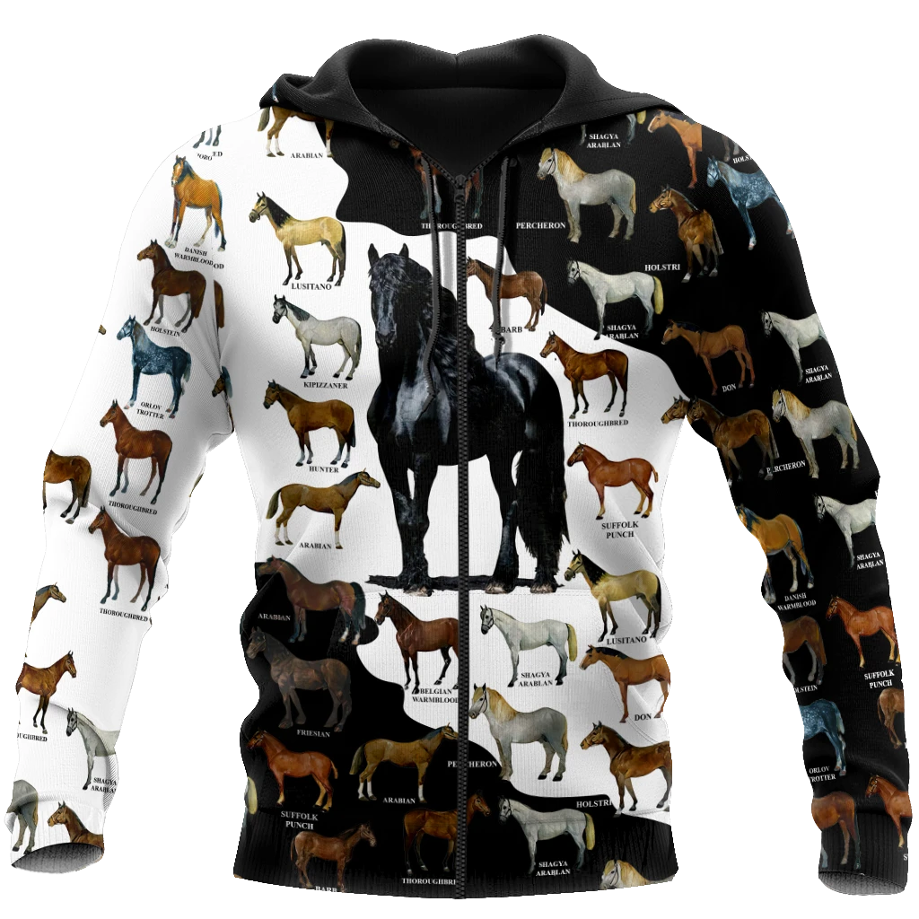 Awesome Hoodie 3D All Over Print Love Horse - Hoodie, T-Shirt, Zip Hoodies, Sweatshirt ND538
