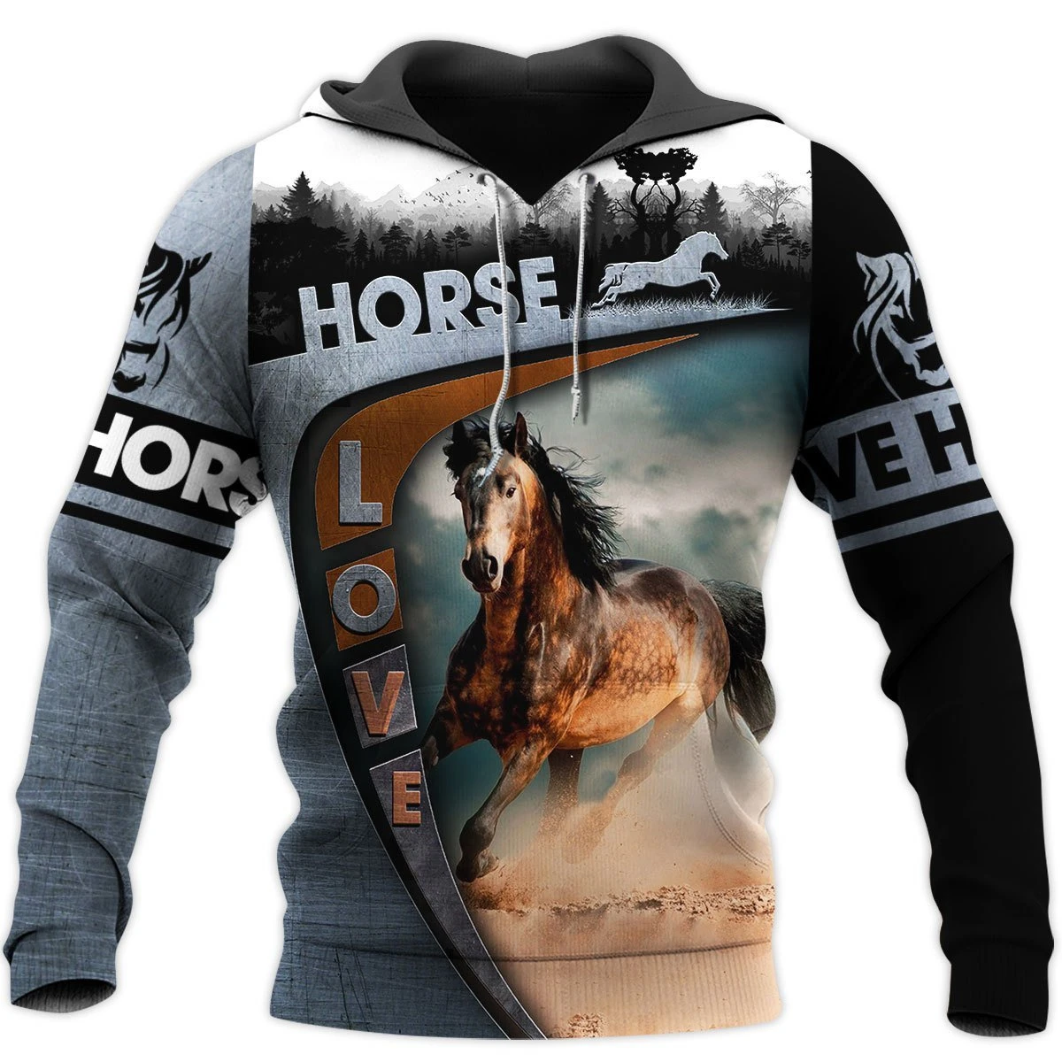 Awesome Hoodie 3D All Over Print Love Horse - Hoodie, T-Shirt, Zip Hoodies, Sweatshirt ND540
