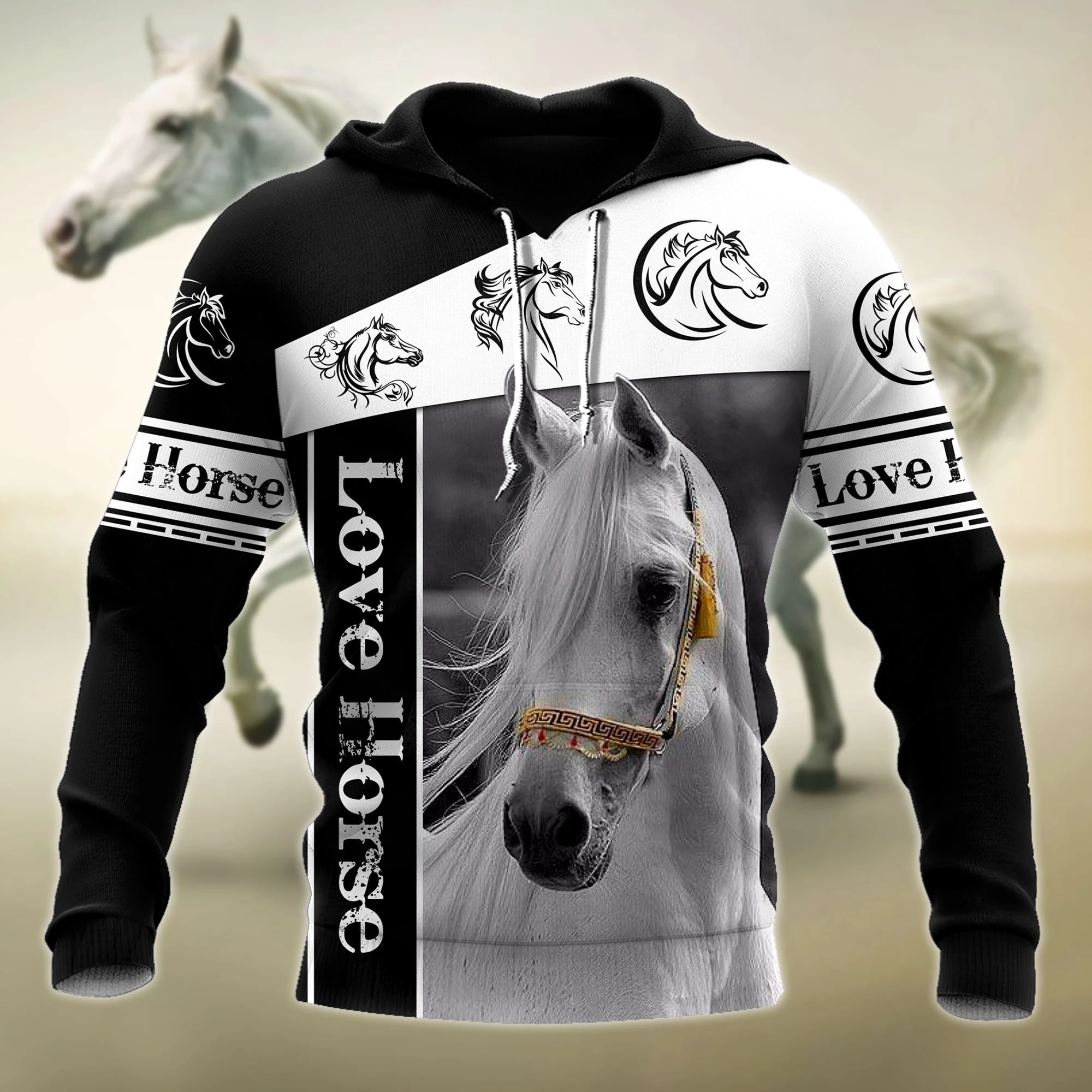Awesome Hoodie 3D All Over Print Love Horse - Hoodie, T-Shirt, Zip Hoodies, Sweatshirt ND545