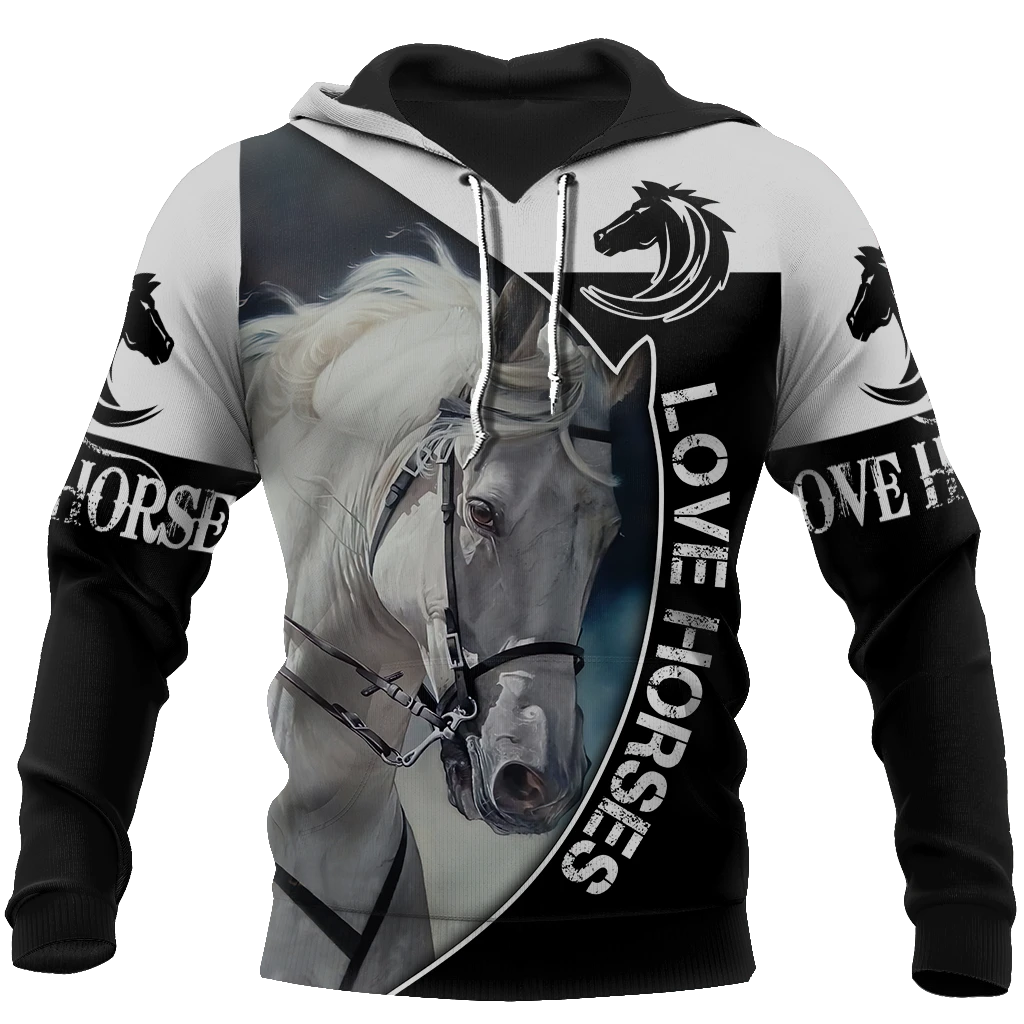 Awesome Hoodie 3D All Over Print Love Horse - Hoodie, T-Shirt, Zip Hoodies, Sweatshirt ND546