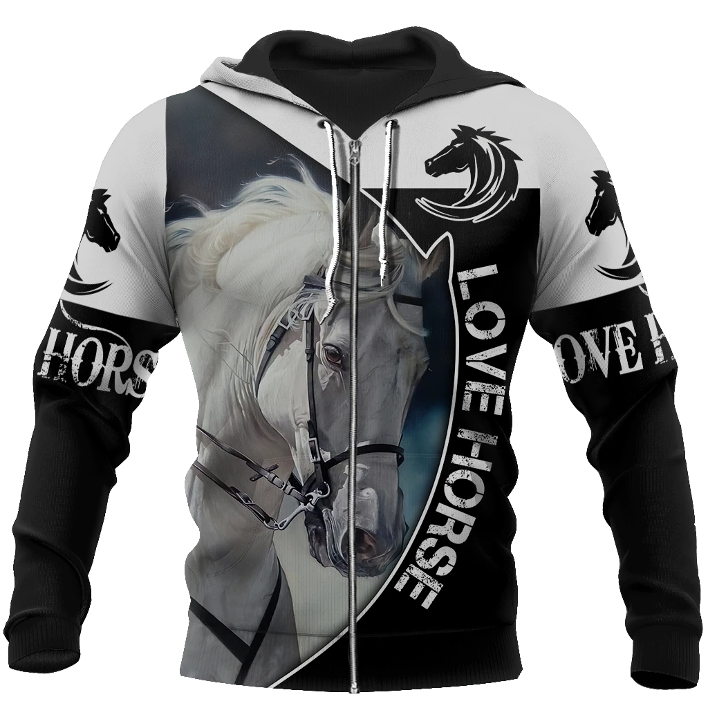 Awesome Hoodie 3D All Over Print Love Horse - Hoodie, T-Shirt, Zip Hoodies, Sweatshirt ND546