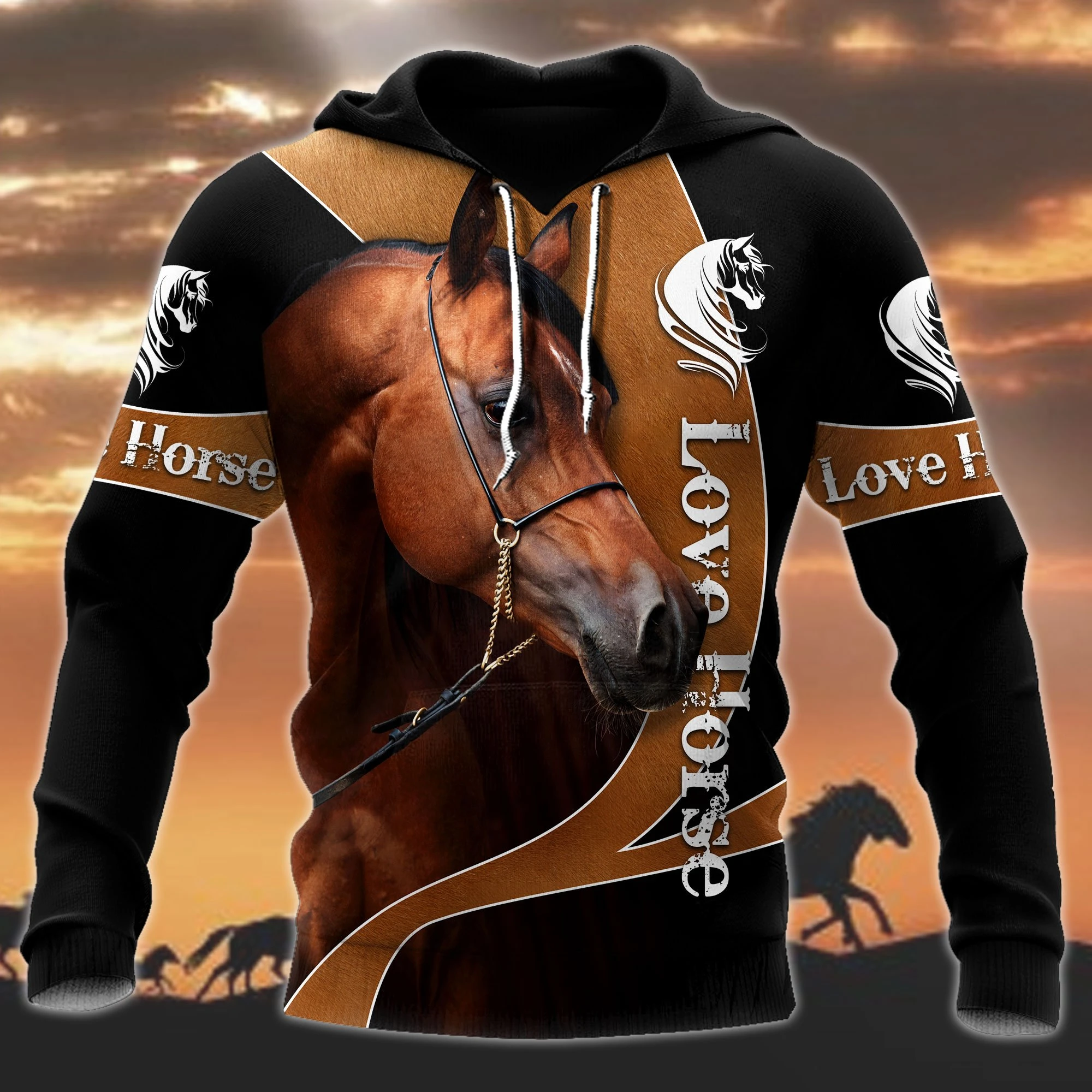 Awesome Hoodie 3D All Over Print Love Horse - Hoodie, T-Shirt, Zip Hoodies, Sweatshirt ND551