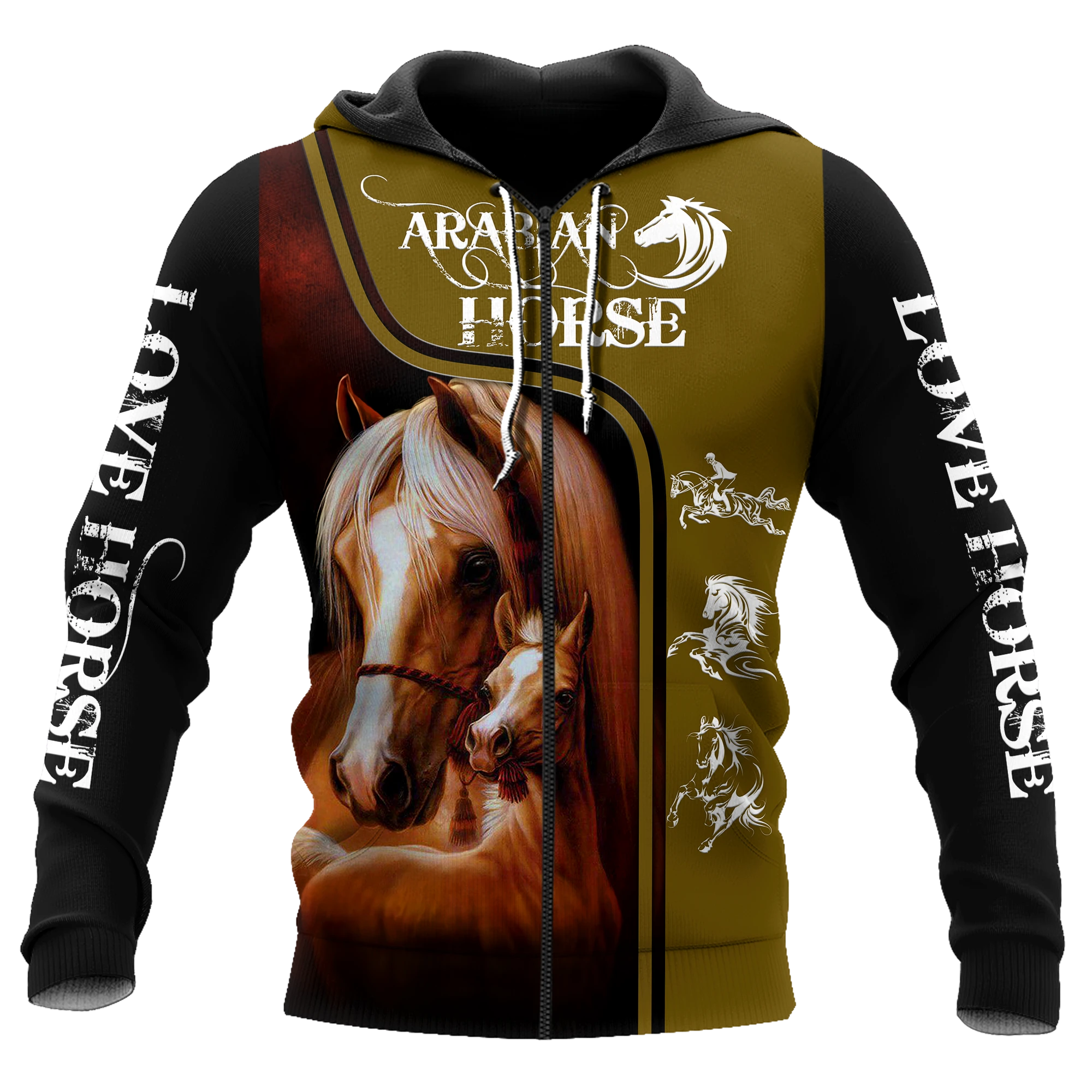 Awesome Hoodie 3D All Over Print Arabian Horse - Hoodie, T-Shirt, Zip Hoodies, Sweatshirt ND553