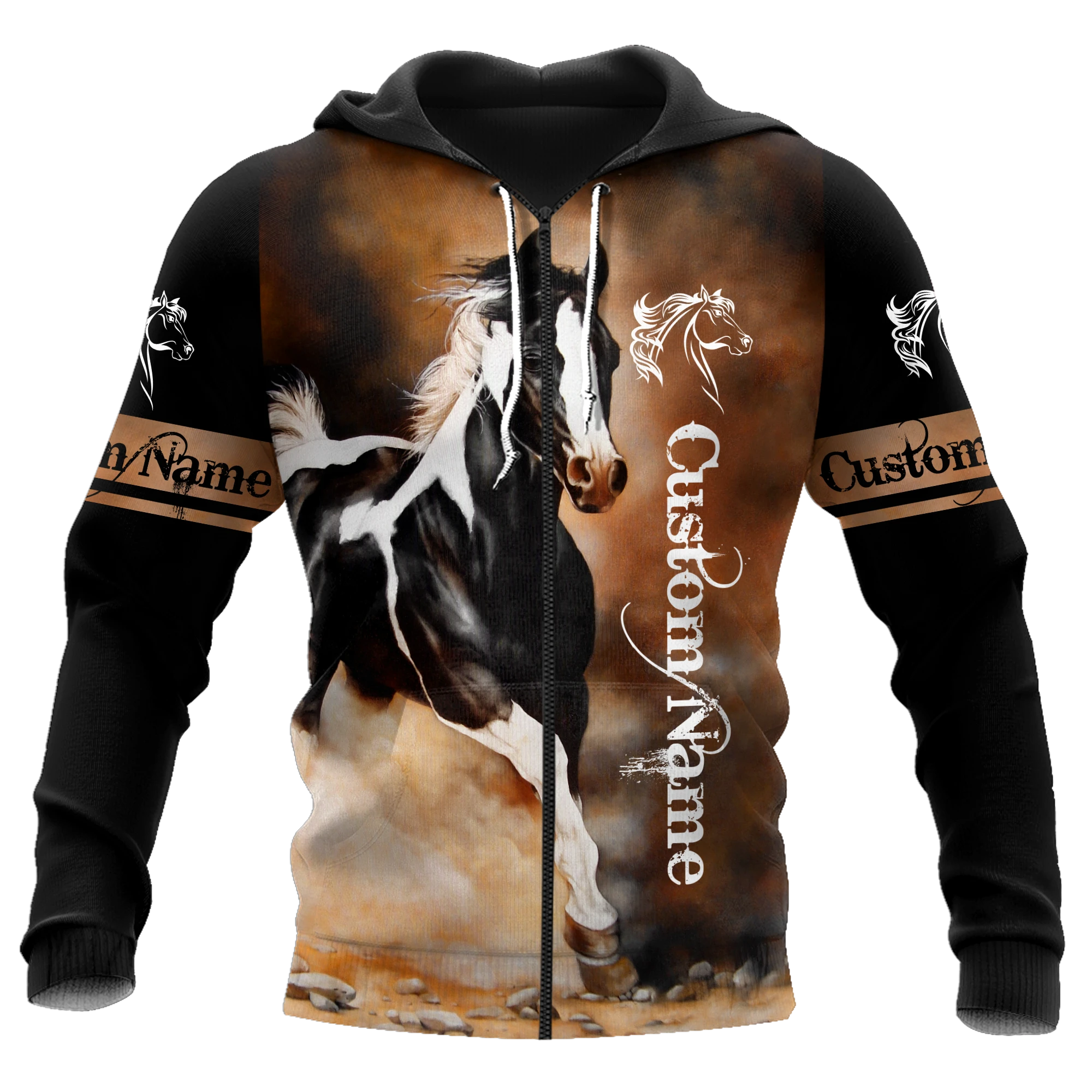 Awesome Hoodie 3D All Over Print Love Horse Custom Name  - Hoodie, T-Shirt, Zip Hoodies, Sweatshirt ND556