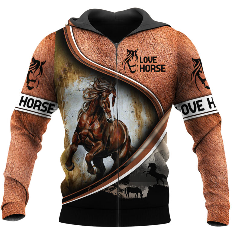 Awesome Hoodie 3D All Over Print Love Horse - Hoodie, T-Shirt, Zip Hoodies, Sweatshirt ND565