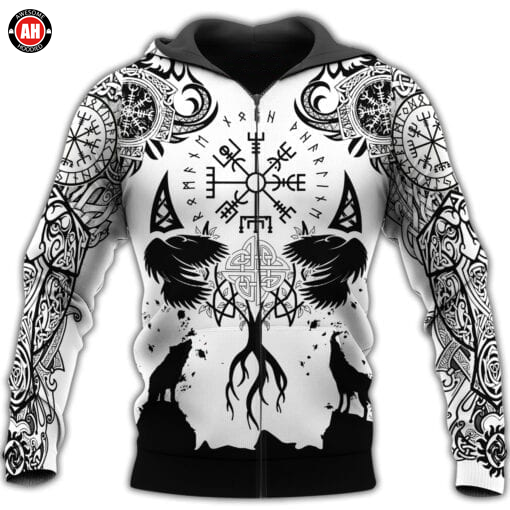 Awesome Hoodie 3D All Over Print Love Viking Tattoos- Hoodie, T-Shirt, Zip Hoodies, Sweatshirt ND569