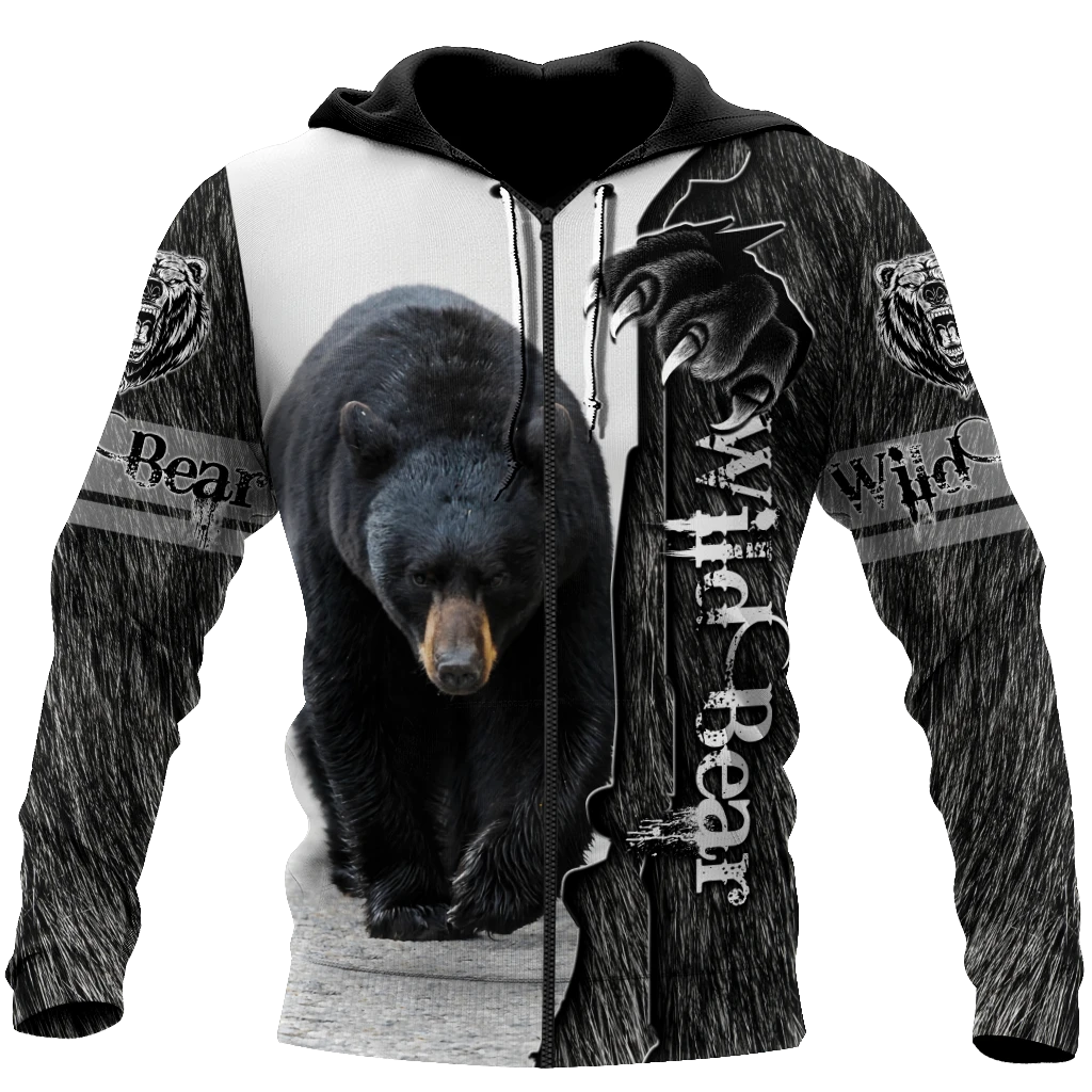 Awesome Hoodie 3D All Over Print Wild Bear - Hoodie, T-Shirt, Zip Hoodies, Sweatshirt ND580
