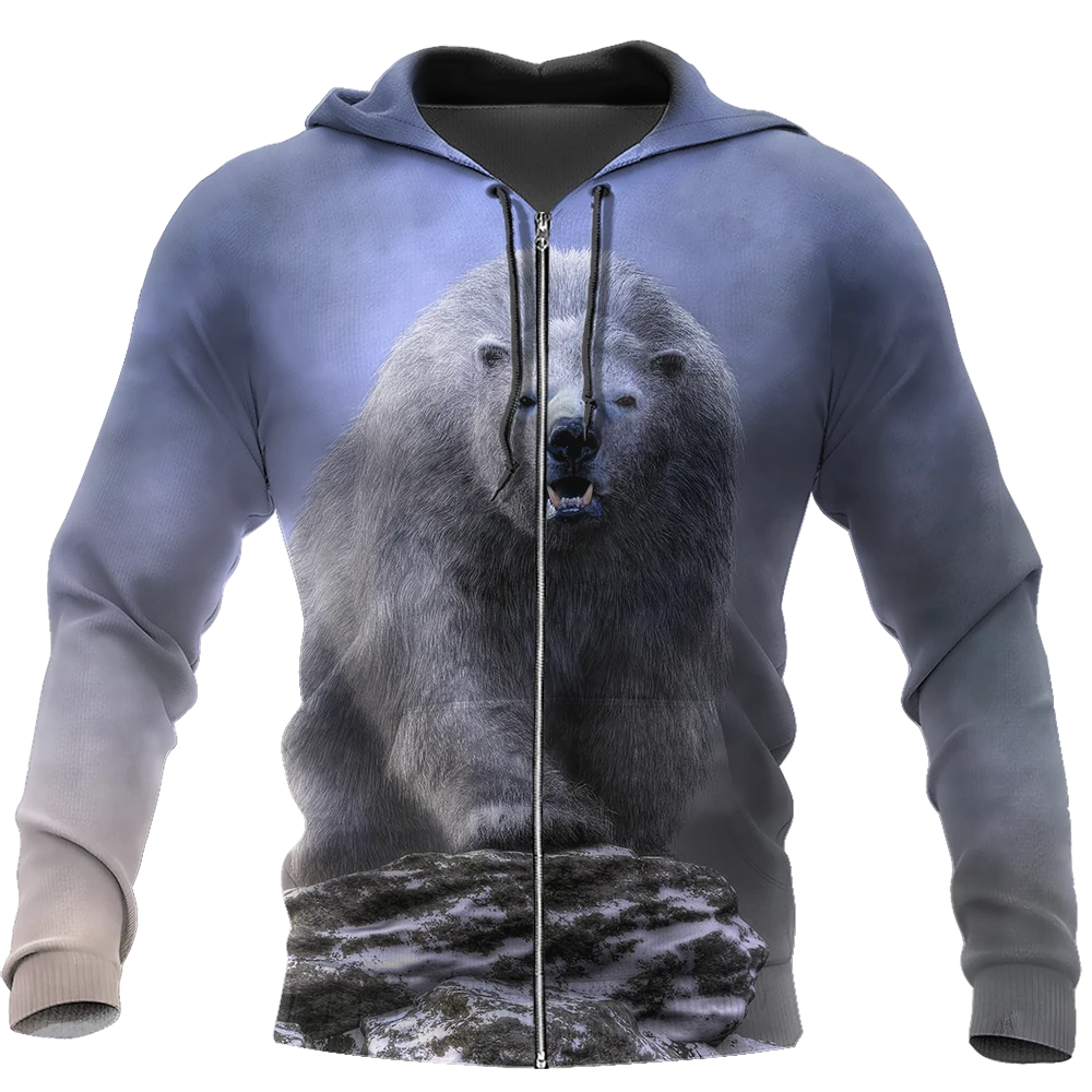 Awesome Hoodie 3D All Over Print Love Polar Bear - Hoodie, T-Shirt, Zip Hoodies, Sweatshirt ND595