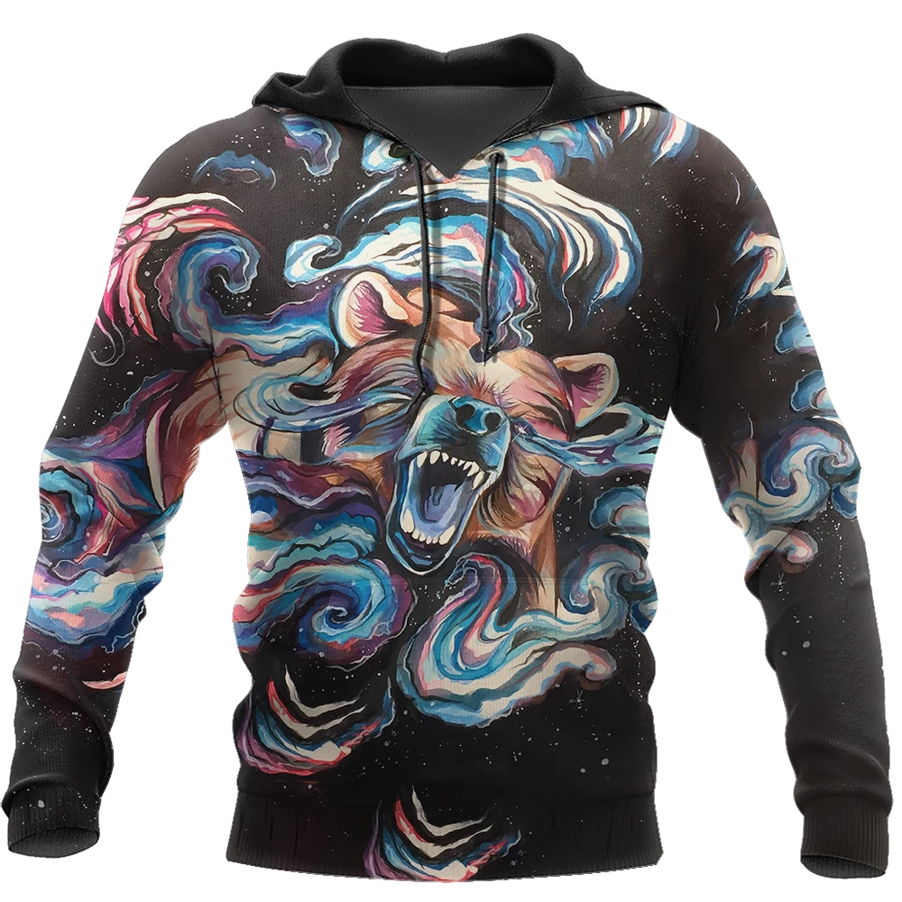 Awesome Hoodie 3D All Over Print Love Bear Tattoos - Hoodie, T-Shirt, Zip Hoodies, Sweatshirt ND597